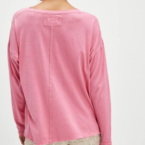 Free People We The Free Nina Long-Sleeve Tee in Flowering Ginger - Picture 2 of 4